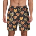 thumbnail image 3 of Uemuo Heart Pattern Mens Swim Trunks Quick Dry Board Shorts with Mesh Lining, Stretch Beach Shorts Quick Dry No-Chafing Board Shorts-Small, 3 of 9