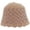 Khaki, variant on CoCopeaunts Bucket Hats for Womens Fashion Wave Stripe Foldable Knitting Hat Two-Colors Handmade Cloche Crochet Winter Hat