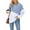 Blue, variant on Women Striped Color Block Long Sleeve Crew Neck Sweatshirt Casual Loose Fit Pullover Shirts Side Split Tunic Tops