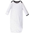 thumbnail image 4 of Hudson Baby Infant Girl Cotton Long-Sleeve Gowns 3pk, Pink Clouds, 0-6 Months, 4 of 98