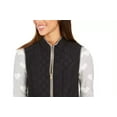 thumbnail image 2 of Charter Club Women's Quilted Stand-Collar Vest Black Size Small, 2 of 3