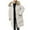 White, variant on Patlollav Womens Winter Fashion Tooling Long Slim Hooded Cotton Jacket Coat