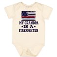 thumbnail image 3 of Inktastic Firefighter Grandpa Fireman Flag Boys or Girls Baby Bodysuit, 3 of 5