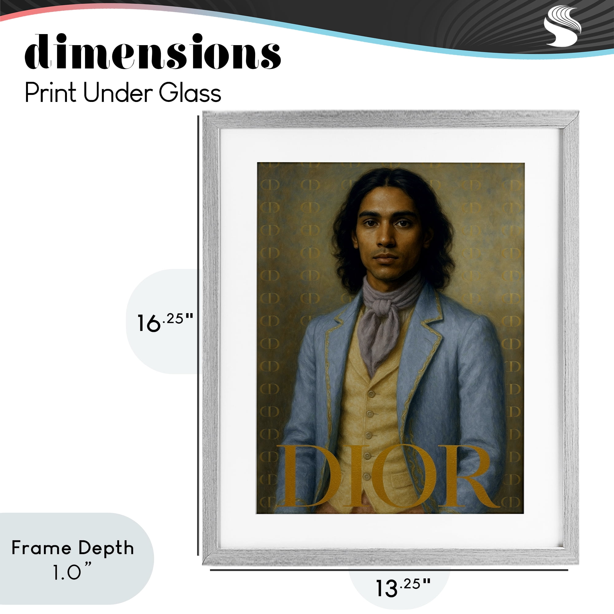 Stupell Industries Iconic Gentleman Fashion Gray Framed Print Under Glass, design by Grotto Studios