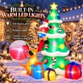 thumbnail image 4 of PayUSD 7FT Christmas Inflatables Decoration Outdoor LED Lights Santa Claus Being Chased Up the Tree Blow Up Xmas Decor Lawn Yard Patio Garden Christmas Decor Indoor Festive Holiday Spirit, 4 of 14