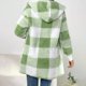 thumbnail image 4 of Chaquetas y abrigos casuales con capucha de manga larga para mujer, chaqueta con capucha a cuadros, cárdigan holgado de felpa de manga larga, blusa para mujer, 4 of 7