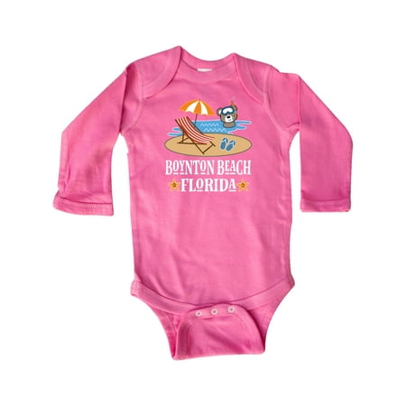 

Inktastic Boynton Beach Florida Vacation Gift Baby Boy or Baby Girl Long Sleeve Bodysuit
