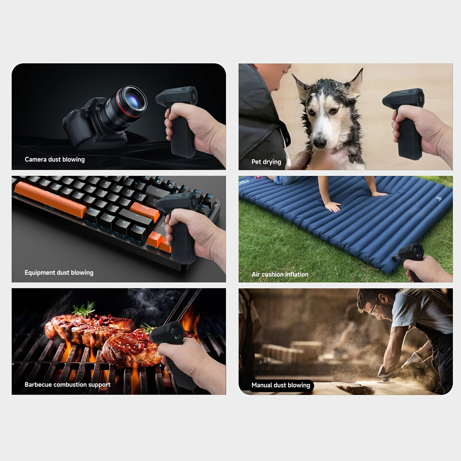 YIYUN High-Speed Electric Air Duster – 130,000 RPM USB Rechargeable, Adjustable Speed for Keyboard, Car & Home Cleaning.