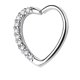 thumbnail image 1 of Joyería de moda para mujer, anillo chapado en aleación con forma de corazón, oreja, nariz, no perforado, niña (3 #), 1 of 1