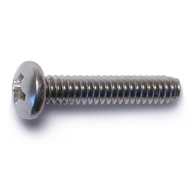 

#6-32 x 3/4 18-8 Stainless Steel Coarse Thread Phillips Pan Head Machine Screws MSPSS-080