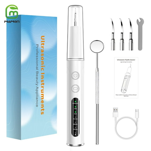 Plaque Remover for Teeth, Teeth Cleaning Kit with Tooth Cleaner and Dental Tools, Dental Picks for Teeth Cleaning and Rechargeable Plaque Blaster with shadowless LED, Tartar Remover