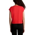 thumbnail image 4 of Reebok Women's Dynamic Branded Piping Cropped Short Sleeve Tee, 4 of 4