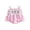 Pink, variant on BemeyourBBs Newborn Baby Girl Summer Clothes Strawberry Outfit Smocked Bubble Romper Casual Loose Fit Backless Plaid Ruffled Trim Sleeveless Jumpsuit Playsuit