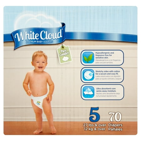 White Cloud Premium Baby Diapers (Choose Size and