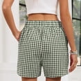 thumbnail image 3 of CIENVNSTG Womens Y2k Pajama Shorts Elastic Boxers Lounge Streetwear Green 2XL, 3 of 5