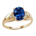 thumbnail image 2 of Tommaso Design� Oval 9x7mm Created Blue Sapphire Ring, 2 of 9