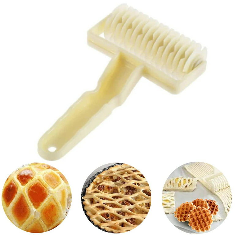 Homgreen Lattice Roller Cutter, Cookie Pie Pizza Bread Pastry Crust Roller  Cutter Baking Tool, Household Time-Saver Baking Pastry Tools for Pie Pizza  Biscuits, Plastic Dough Lattice Cutter 