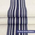 thumbnail image 6 of DriftAway Chris Linen Blackout Curtains with Thermal and Sound Reducing Layer 54 Inches Long for Bedroom Striped Printed Drapes Thermal Insulated Lined Window Treatments for Living Room Dark Blue, 6 of 8