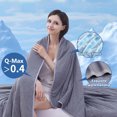 thumbnail image 2 of Evenhug Queen Size Cooling Blanket, Reversible Summer Blankets for Hot Sleepers, Gray, 57"*79", 2 of 5