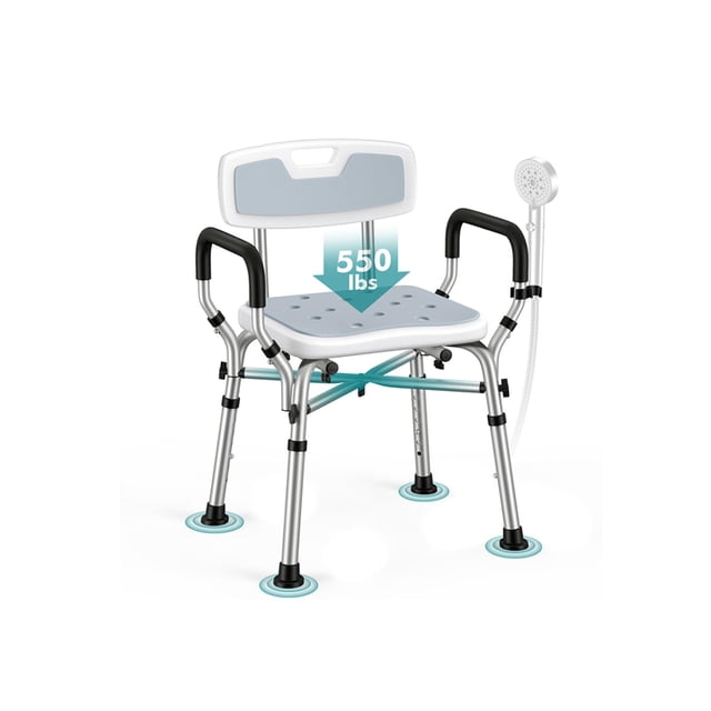 Silla de ducha VFAUOSIT para personas mayores y discapacitadas con capacidad de 250 kg