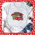 thumbnail image 2 of Camiseta de algodón con cuello redondo y estampado navideño de 2019 para mujer, manga corta, Wish Ebay Amazon Compras transfronterizas, 2 of 4