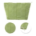 thumbnail image 4 of Unique Bargains 1 Pc Knitted Stripes Makeup Bag Green Polyester, 4 of 6