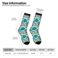 thumbnail image 4 of Goofa Turtles And Seahorses Printed Men's Crew Socks, Soft Durable Breathable Moisture-Wicking with Odor Control Cotton socks, 4 of 9
