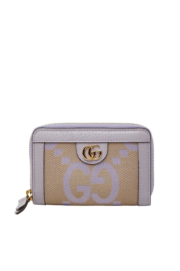 Pre-Owned Gucci Jumbo GG Business Card Case, Wallet, Coin Case 726503, Beige and... (Good)