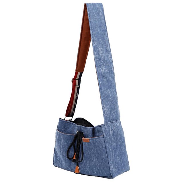Pet Cowboy Carrier Bag Breathable Widen Shoulder Strap Dog Cat Travel Shoulder Messenger Bag Sling Carrier He Qiyong unisex