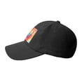 thumbnail image 3 of Baseball Cap Bent Eaves Design 6 Piece Cap Body Breathable Not Hot Plastic Cap Drag For Daily Travel Vacation Lightgrey Tie-Dye Background Vibrant Colors And Swirling Black, 3 of 8