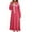 Hot Pink, variant on Women's Nightgowns with Ruffle Collar Plus Size Cute Casual Pajamas Long Sleeve Home Maxi Dress Sleepwear (XL, Hot Pink)