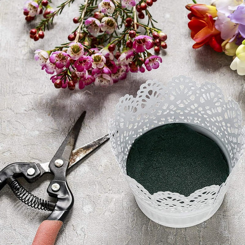 6Pcs Flower Foam Blocks,6.5Inch Round Dry Floral Foam for ,for Wedding Aisle Flowers,Party Decoration