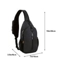 thumbnail image 2 of Crossbody Sling Backpack Sling Bag Travel Hiking Chest Bag Daypack-black, 2 of 5