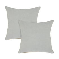 LR Home Tatum Set of 2 14" x 36" Light Gray Solid Cotton Adult Decorative Throw Pillow Set