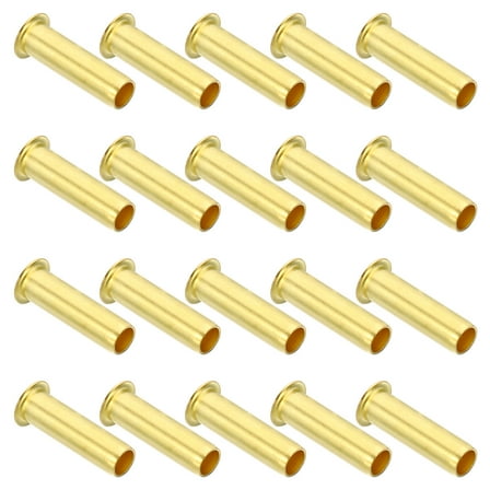 Uxcell 40Pcs 6mm OD x 4mm ID Tube Brass Compression Insert