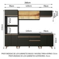 thumbnail image 3 of Cocina Integral Completa Modular Madesa Reims 260cm Negro 02, 3 of 10