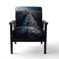 thumbnail image 4 of Designart "Trail Amidst the Field II" Blue Farmhouse / Country Upholstered Accent Chair - Traditional Arm Chair For Living Room, 4 of 5