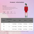 thumbnail image 3 of TiaoBug Womens 6Pcs Christmas Elf Santa Helper Costume Full Set Adult Xmas Holiday Party Cosplay Outfits Red 160, 3 of 7