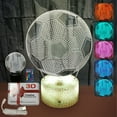 thumbnail image 1 of Xihbxyly Luz Nocturna de Fútbol, 16 Led Que Cambian de Color, Control Remoto y Operación Táctil, Efecto Visual 3D, Alimentación Por Usb o con Pilas, Regalo Perfecto para Fanáticos de Los Deportes, Cu, 1 of 7