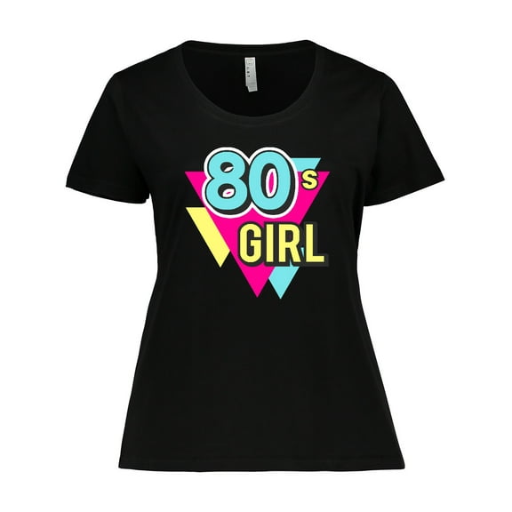Inktastic Vibrant Colors 80s Girl Women's Plus Size T-Shirt