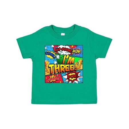 

Inktastic I m Three Comic Book Gift Toddler Boy or Toddler Girl T-Shirt