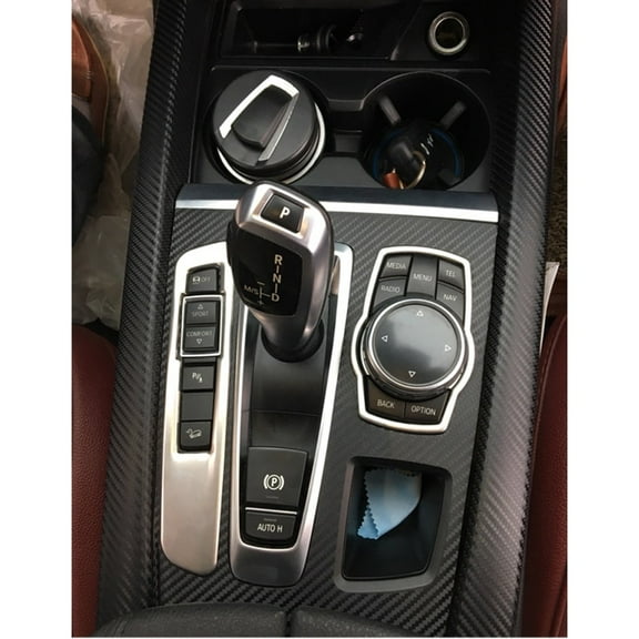 3D Carbon Fiber Look Car Interior Decals Trim Stickers For BMW X5 F15 2008-2018