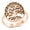 Rose Gold-Tone, variant on Sterling Silver Swirl Heart Tree of Life Ring Size 6