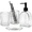 Clear, variant on Bathroom Accessories Set, 4Pcs Bathroom Glass Soap Dispenser Set ,with Soap Dispenser , Soap Dish, Tumbler,Brown
