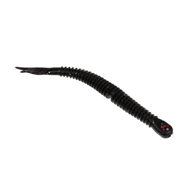 Cebo suave Señuelo Soledad Señuelo Biónico Señuelo Suave del Gusano Negro 12.5cm