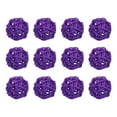 thumbnail image 1 of Unique Bargains 12 Pcs Wicker Rattan Balls 1.6 Inch Rattan Decorative Balls for Vase Fillers Home Decor Deep Purple, 1 of 5