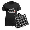 thumbnail image 5 of CafePress - Hes My Weirdo Couple Pajamas - Women's Short Sleeve Print T-Shirt and Pants Dark Cotton Pajama Set, 5 of 7