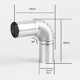 thumbnail image 3 of Conector de Escape de Salida de Tubo de Codo de Conducto de VentilacióN de Aire del Calentador del Coche para el Calentador de Estacionamiento Eberspaecher, 3 of 5
