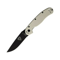 Ontario RAT 2 Pocket Knife 3" Drop Point AUS-8 Black Blade Nylon Handle Ivory