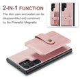 thumbnail image 5 of SaniMore Detachable Wallet for Samsung Galaxy S22 Ultra Case, Powerful Magnetic PU Leather 2-in-1 Functional RFID Blocking Cover with Card Slot Shockproof Protective Shell for S22 Ultra, Pink, 5 of 7